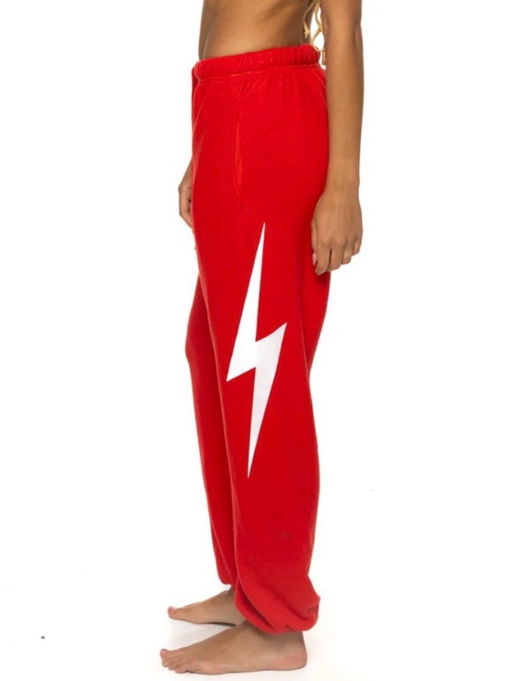 Aviator Nation Bolt Sweatpants ~ XS ~ Red - Picture 2 of 15